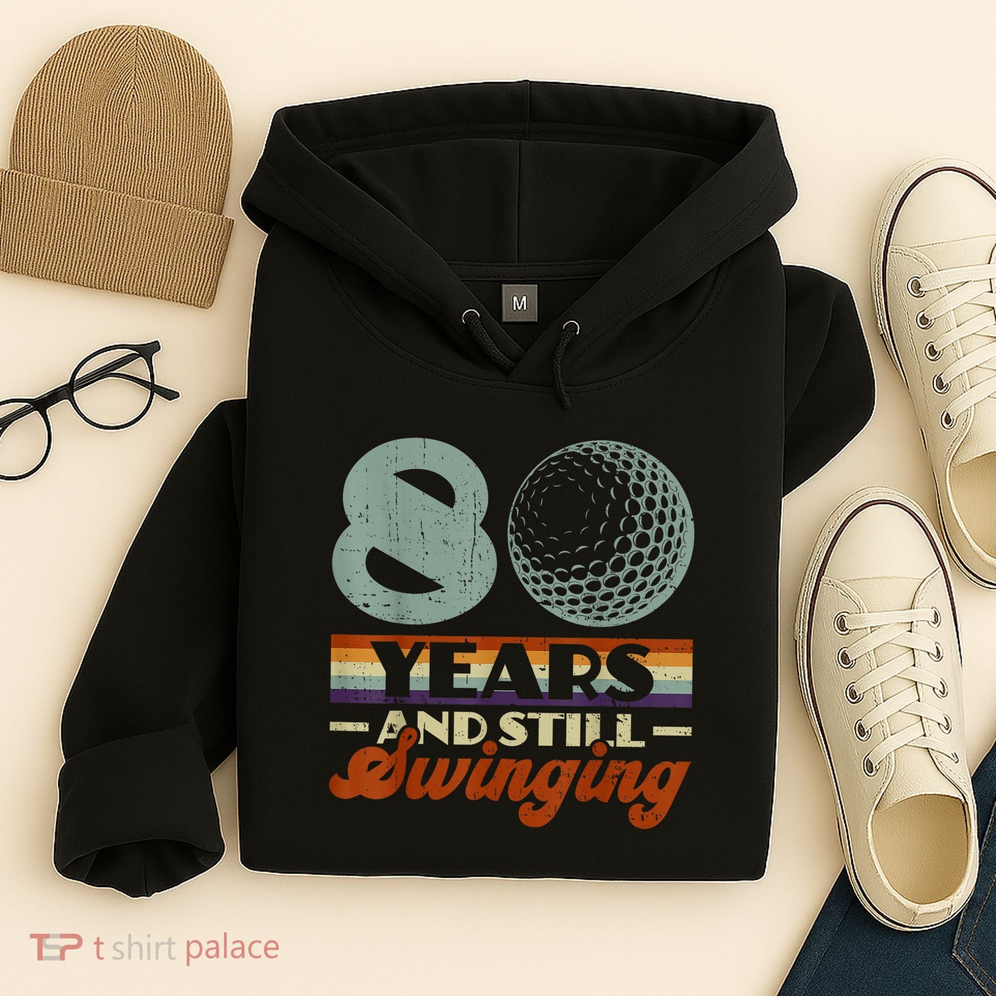 80 Years And Still Swinging Golf 80th Birthday Hoodie