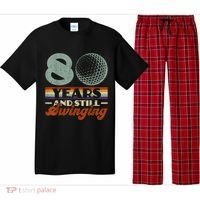 80 Years And Still Swinging Golf 80th Birthday Pajama Set thumb 0
