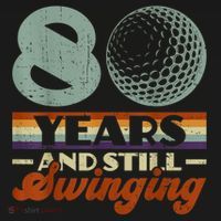 80 Years And Still Swinging Golf 80th Birthday Women's Hoodie thumb 2