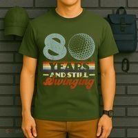80 Years And Still Swinging Golf 80th Birthday T-Shirt thumb 6