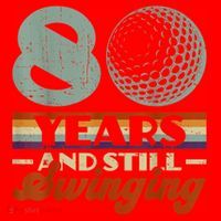 80 Years And Still Swinging Golf 80th Birthday Santa Hat thumb 1