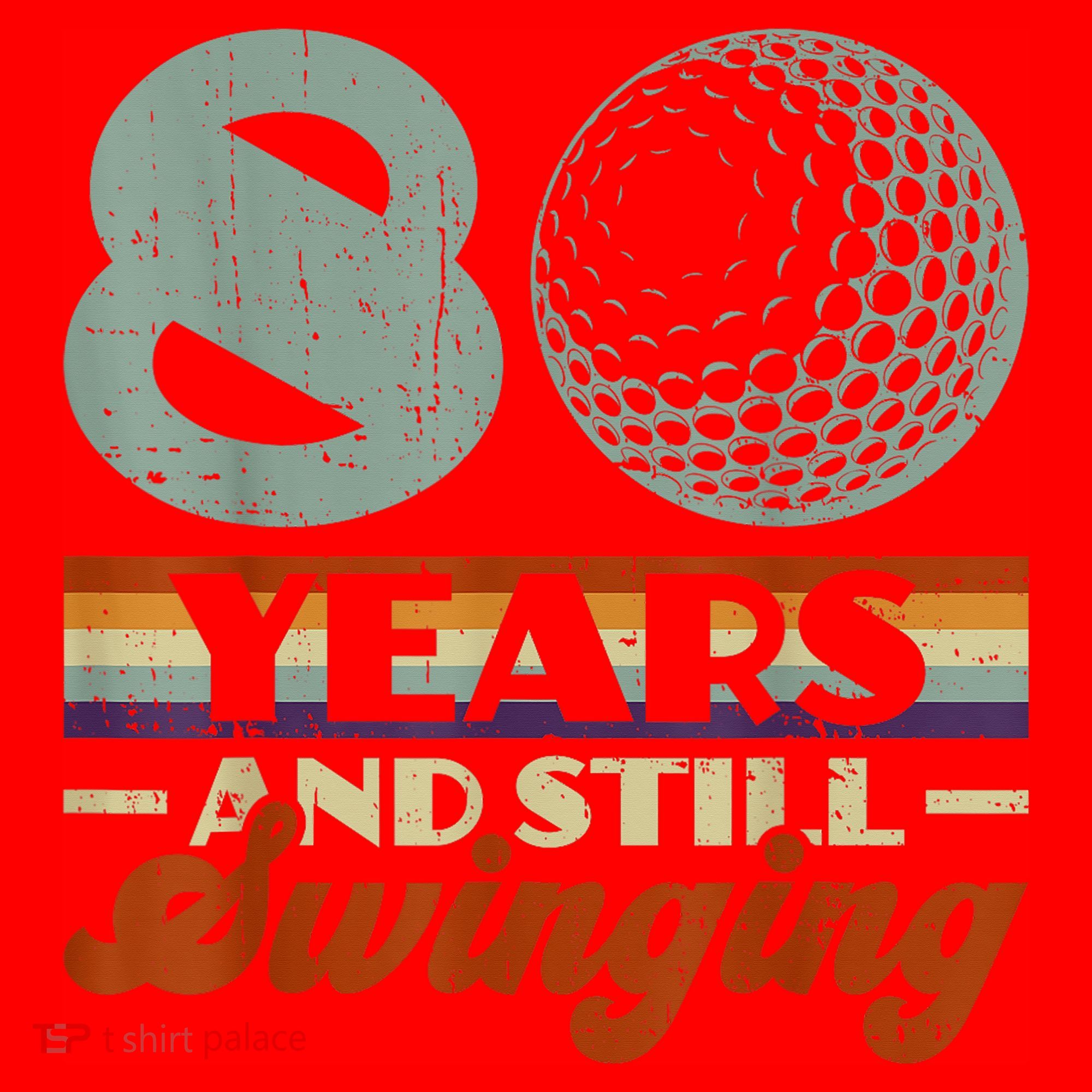 80 Years And Still Swinging Golf 80th Birthday Santa Hat