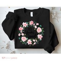 80 Years Loved 80 Years Old Floral 80th Birthday Sweatshirt thumb 2