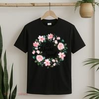 80 Years Loved 80 Years Old Floral 80th Birthday T-Shirt thumb 2