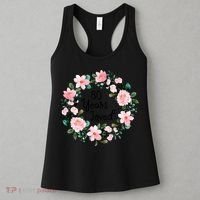 80 Years Loved 80 Years Old Floral 80th Birthday Women's Tank Top thumb 3