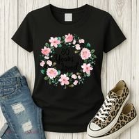 80 Years Loved 80 Years Old Floral 80th Birthday Women's T-Shirt thumb 3
