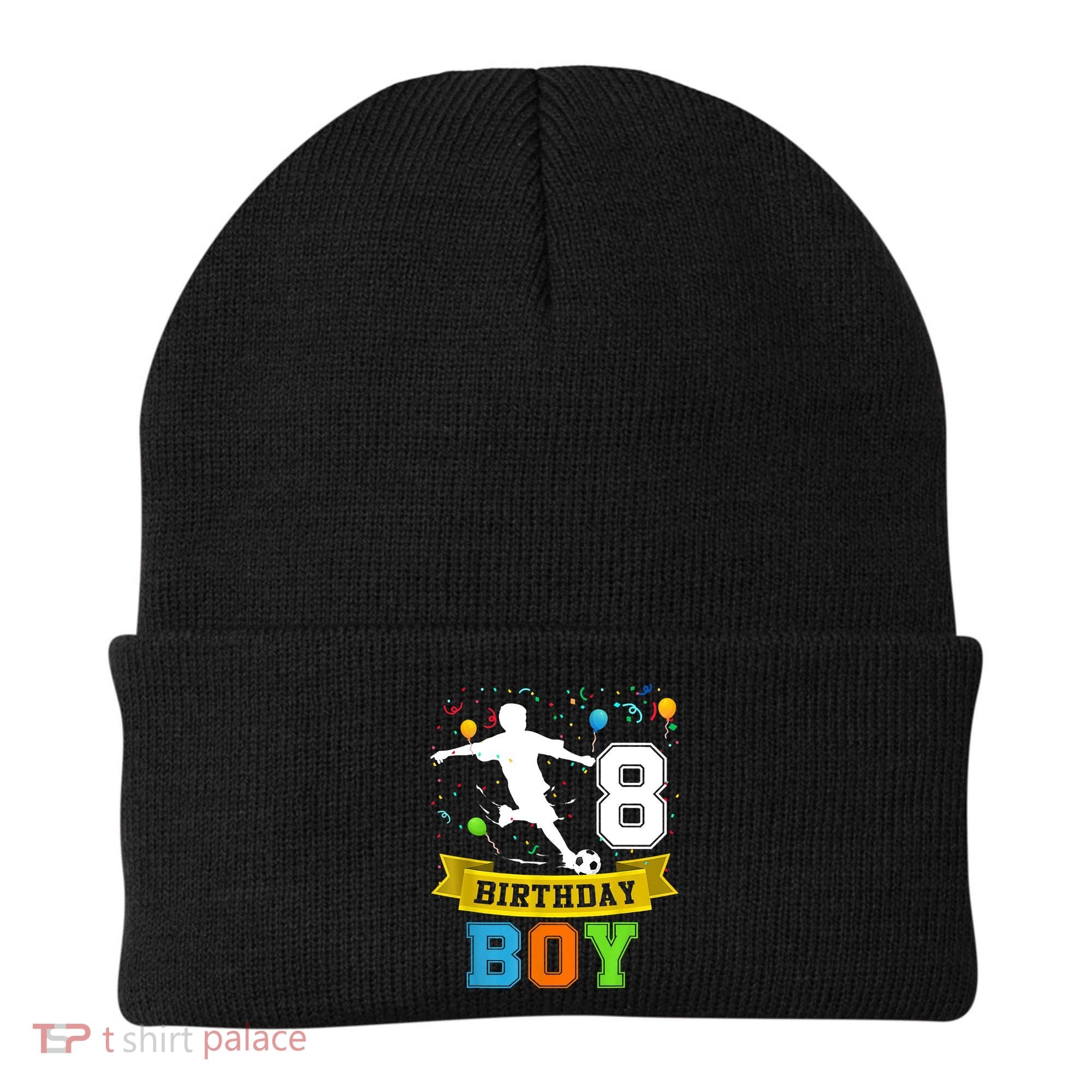 8 Year Old Birthday Soccer 8th Birthday Teens Beanie
