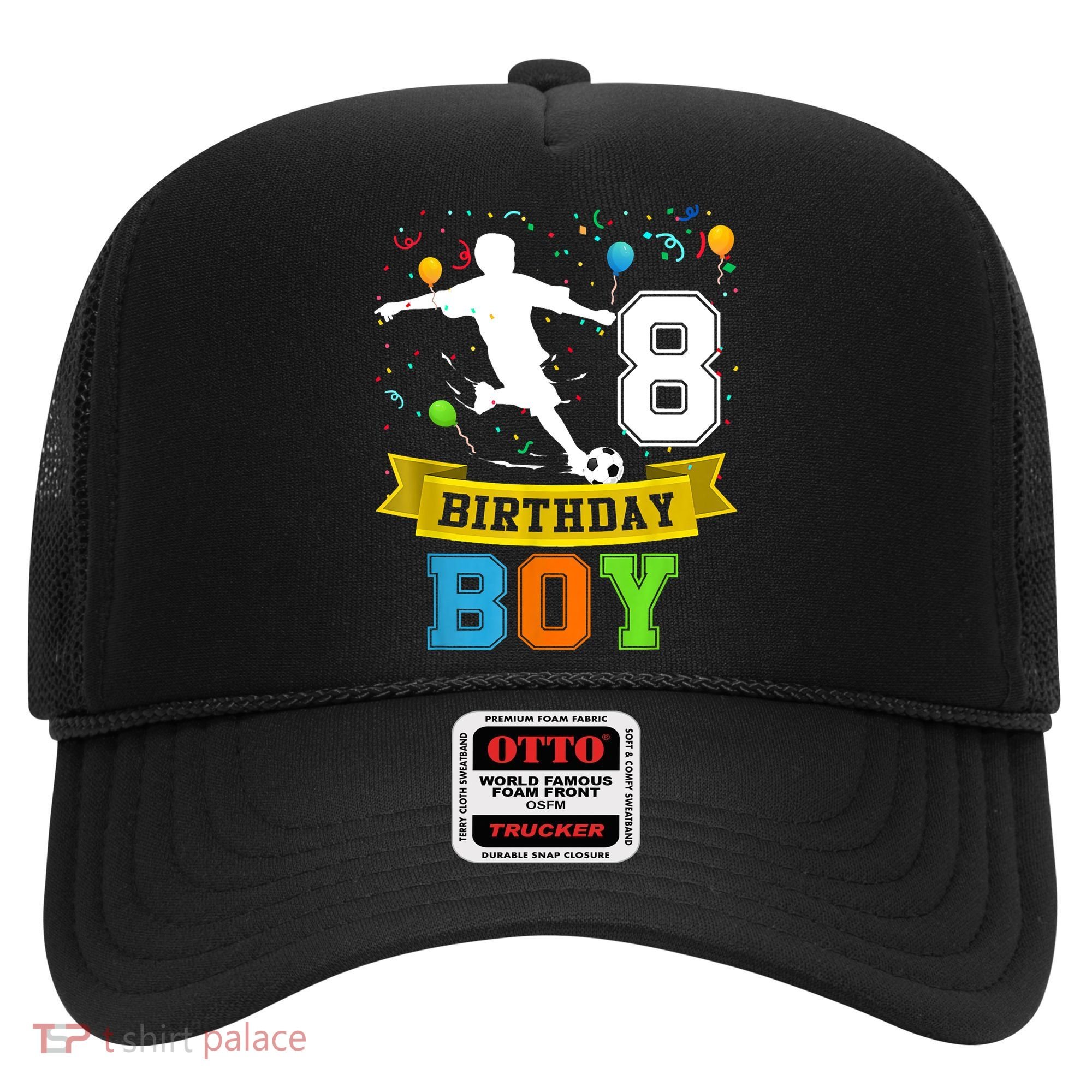 8 Year Old Birthday Soccer 8th Birthday Teens Hat