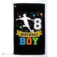 8 Year Old Birthday Soccer 8th Birthday Teens Golf Towel thumb 0
