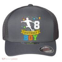8 Year Old Birthday Soccer 8th Birthday Teens Flexfit Unipanel Trucker Cap thumb 0