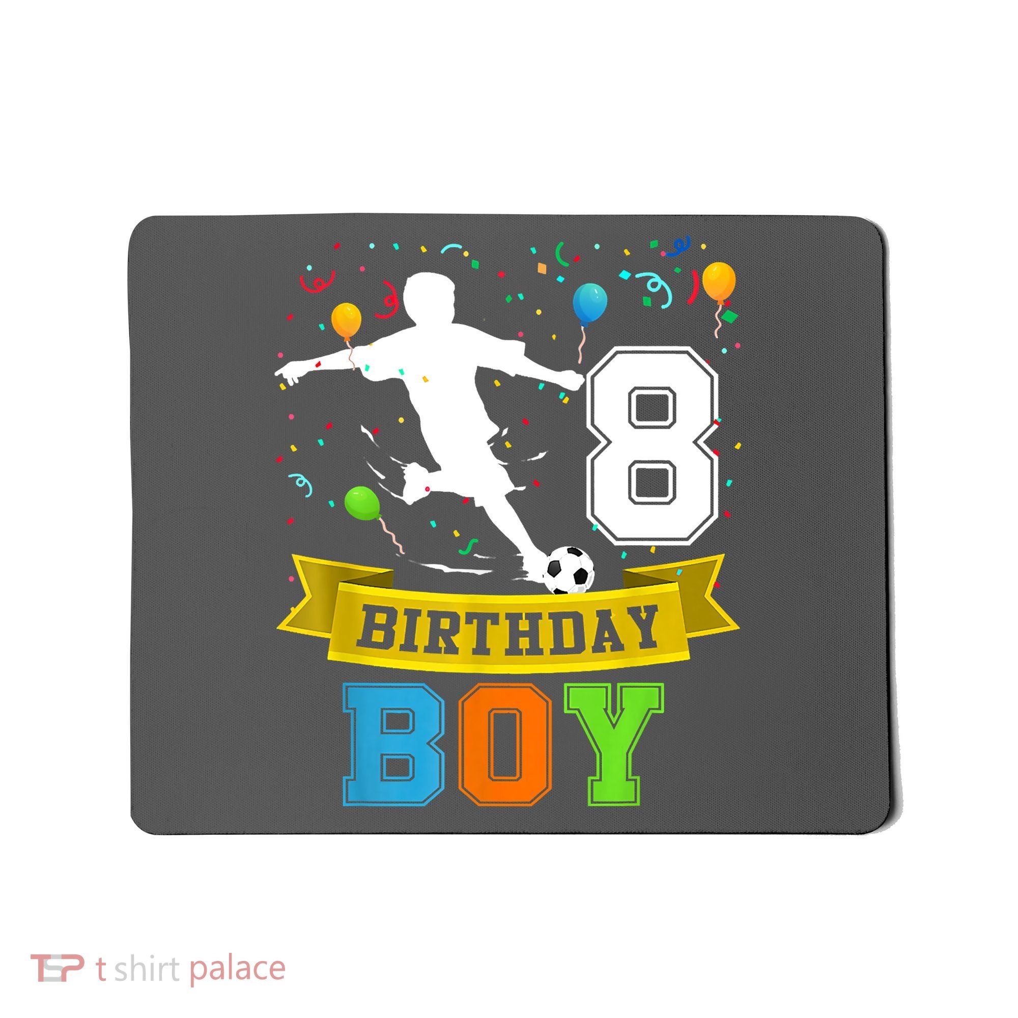8 Year Old Birthday Soccer 8th Birthday Teens Mousepad