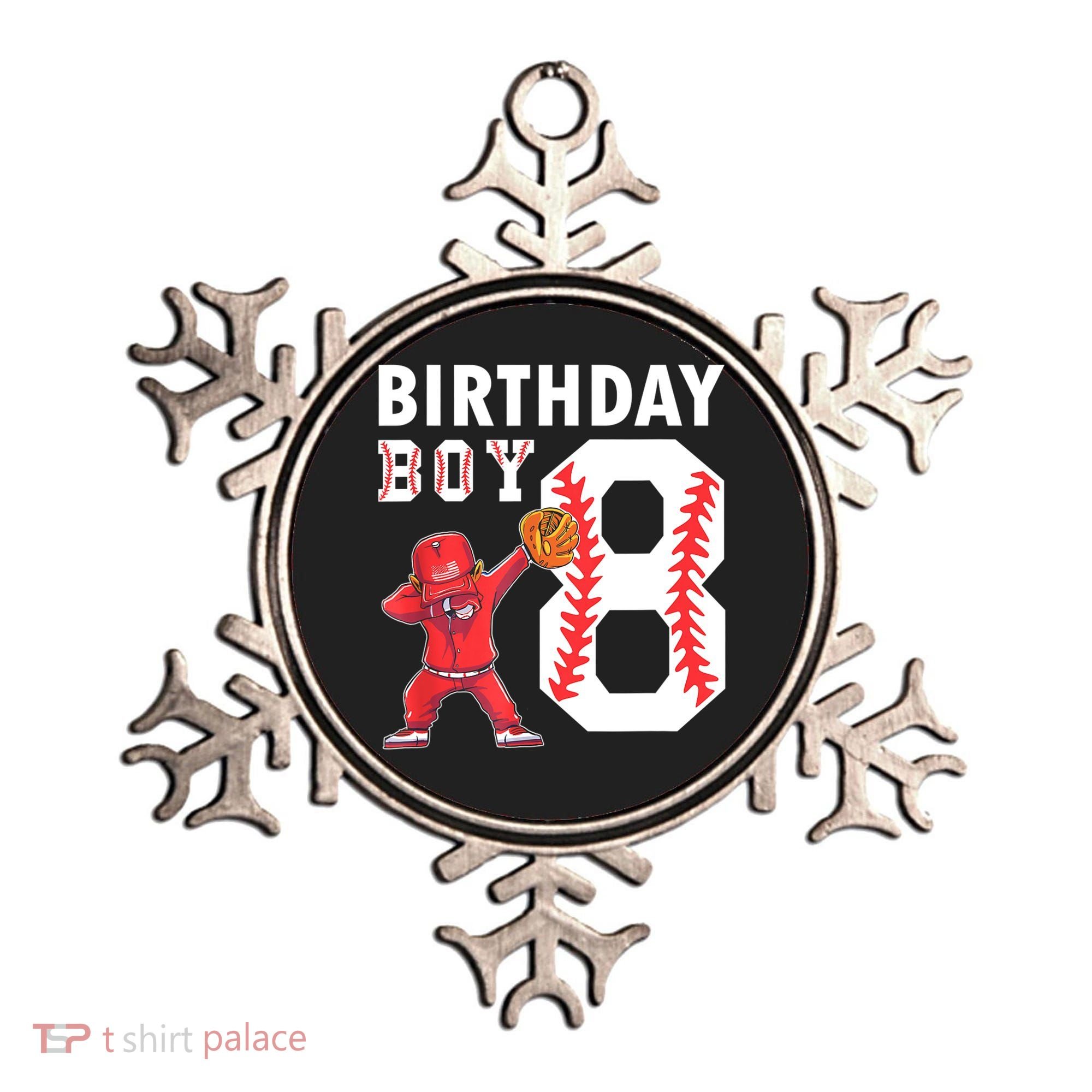 8 Years Old Boy Baseball Player 8th Birthday Kids Ornament