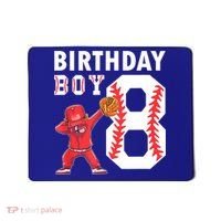 8 Years Old Boy Baseball Player 8th Birthday Kids Mousepad thumb 0