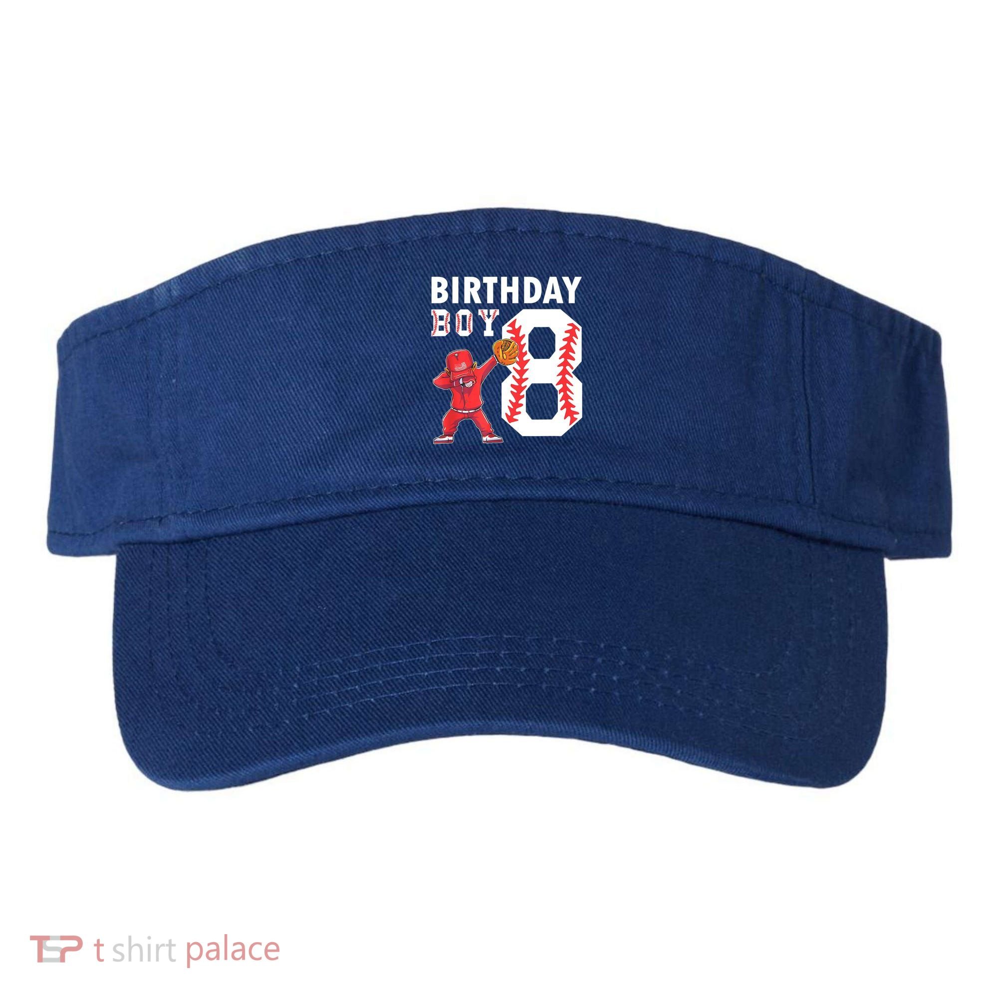 8 Years Old Boy Baseball Player 8th Birthday Kids Visor