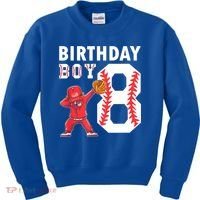 8 Years Old Boy Baseball Player 8th Birthday Kids Kids Sweatshirt thumb 0