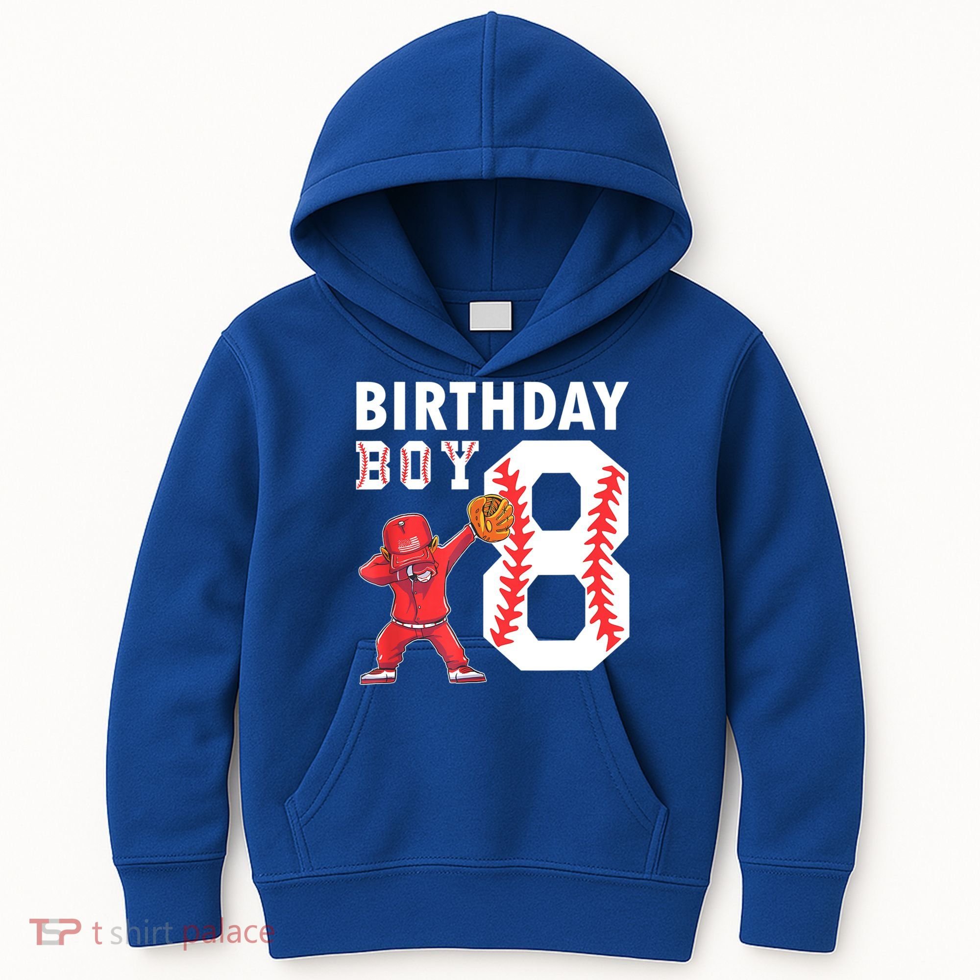 8 Years Old Boy Baseball Player 8th Birthday Kids Kids Hoodie