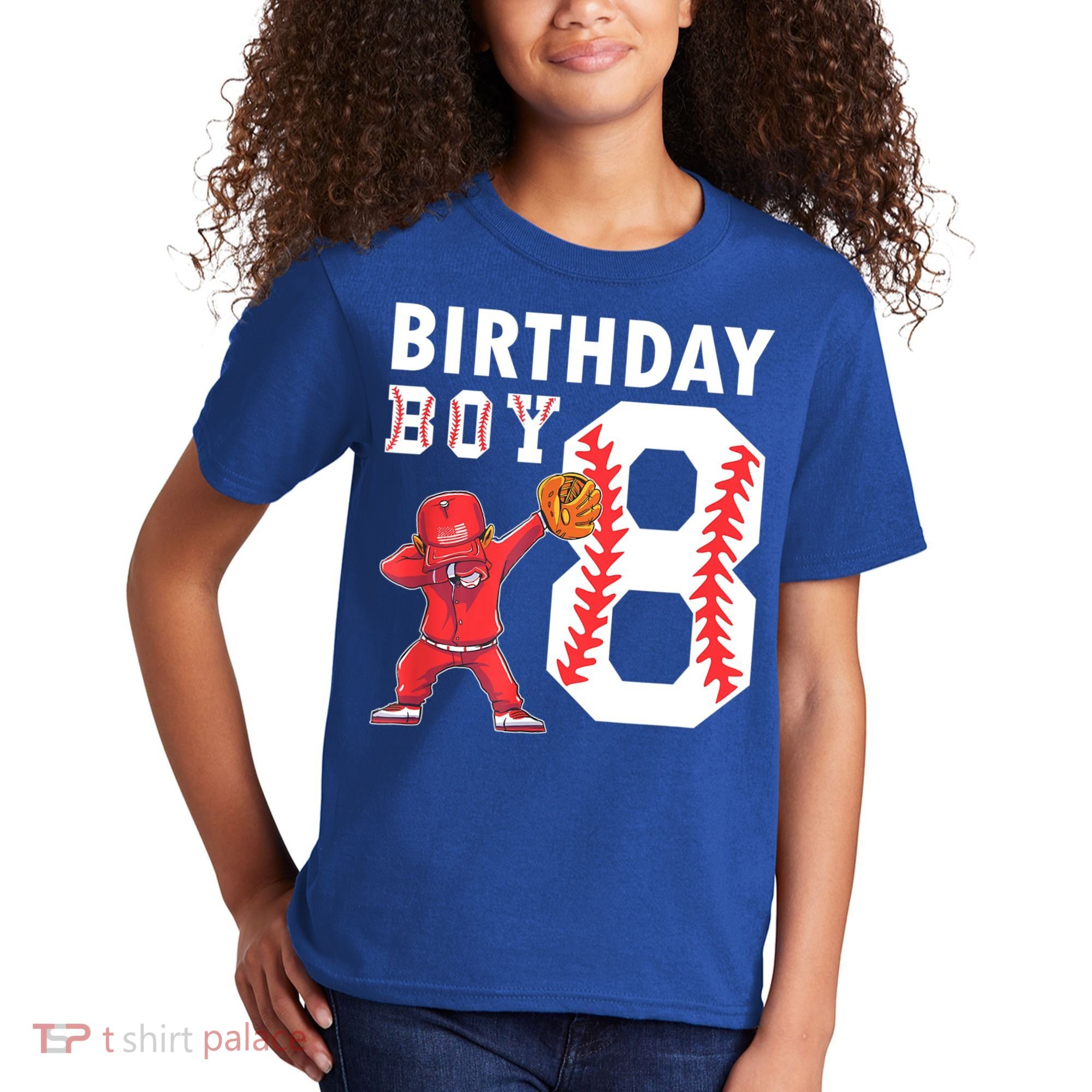 8 Years Old Boy Baseball Player 8th Birthday Kids Kids T-Shirt