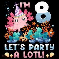 8 Year Old Axolotl Lover 8th Birthday Gift Stripe Pom Pom Beanie thumb 2