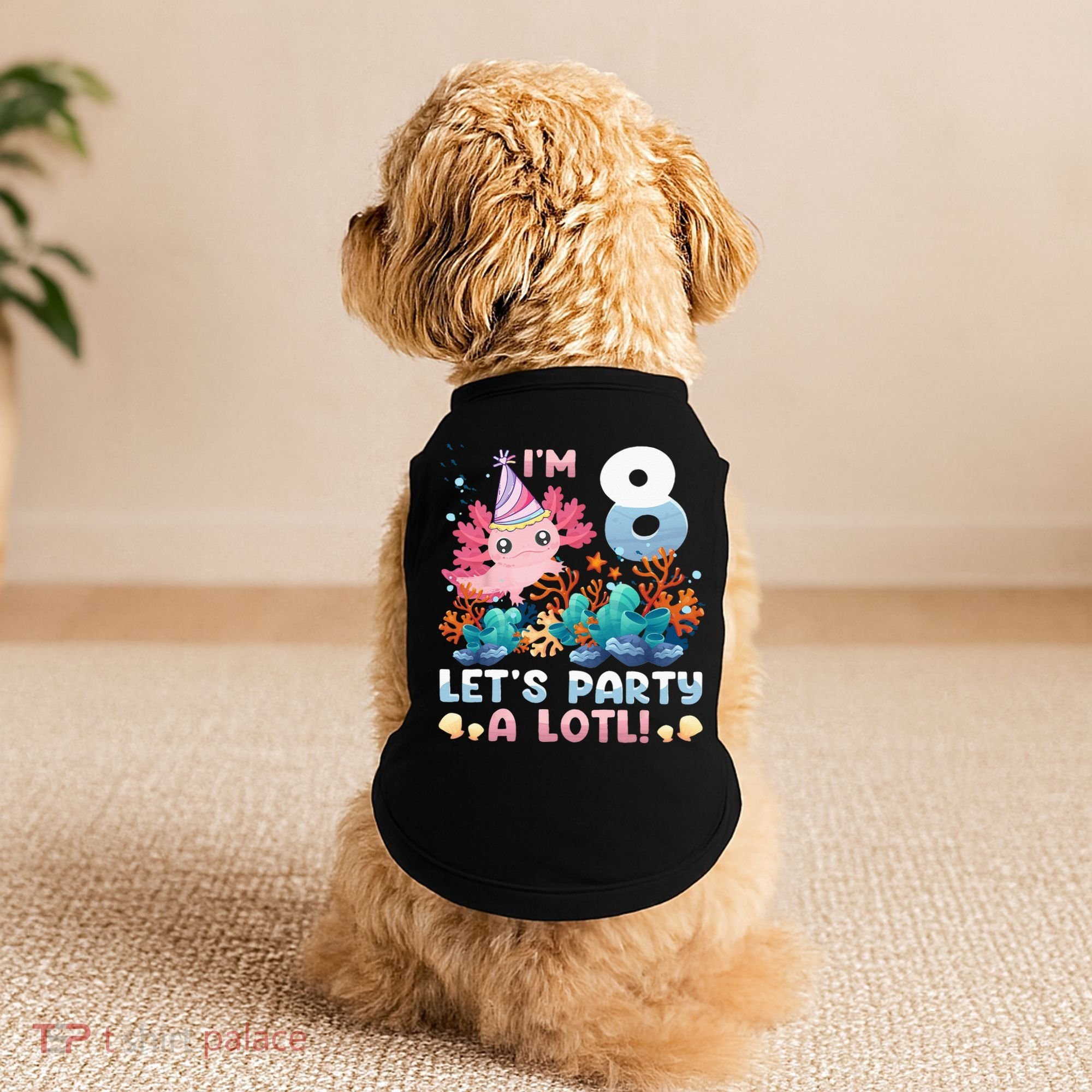 8 Year Old Axolotl Lover 8th Birthday Gift Doggie Tank