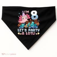 8 Year Old Axolotl Lover 8th Birthday Gift USA-Made Doggie Bandana thumb 0