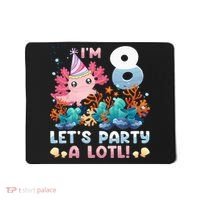 8 Year Old Axolotl Lover 8th Birthday Gift Mousepad thumb 0