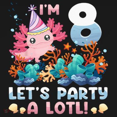 8 Year Old Axolotl Lover 8th Birthday Gift Mousepad