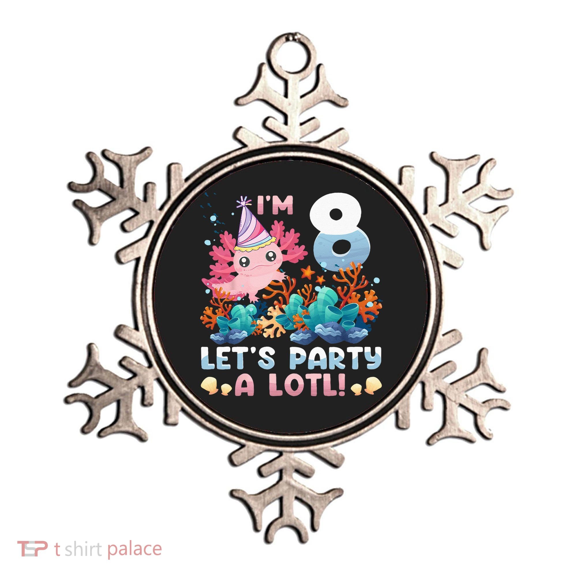 8 Year Old Axolotl Lover 8th Birthday Gift Ornament