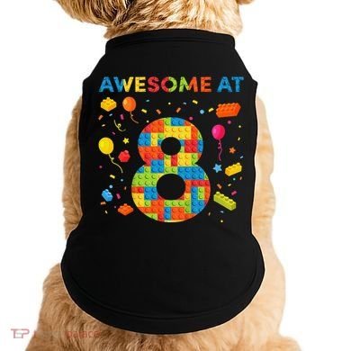 8 Year Old Building Blocks Birthday 8 Doggie Tank