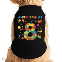 8 Year Old Building Blocks Birthday 8 Doggie Tank thumb 0