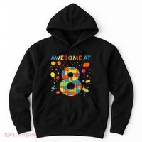 8 Year Old Building Blocks Birthday 8 Hoodie thumb 0