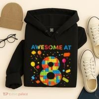 8 Year Old Building Blocks Birthday 8 Hoodie thumb 4