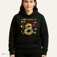 8 Year Old Building Blocks Birthday 8 Hoodie thumb 5