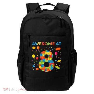 8 Year Old Building Blocks Birthday 8 Backpack