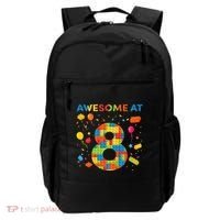 8 Year Old Building Blocks Birthday 8 Backpack thumb 0