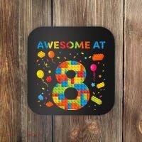 8 Year Old Building Blocks Birthday 8 Coaster thumb 0