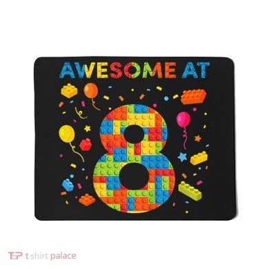 8 Year Old Building Blocks Birthday 8 Mousepad