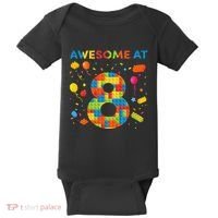 8 Year Old Building Blocks Birthday 8 Baby Bodysuit thumb 0