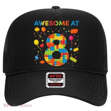 8 Year Old Building Blocks Birthday 8 Hat