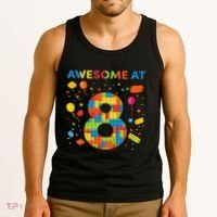 8 Year Old Building Blocks Birthday 8 Tank Top thumb 3
