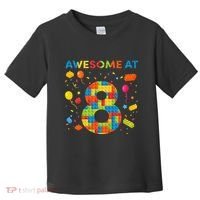 8 Year Old Building Blocks Birthday 8 Toddler T-Shirt thumb 0