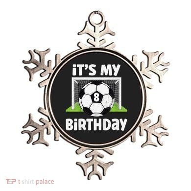 8 Years Old Soccer 8th Birthday Player Bday Party Ornament