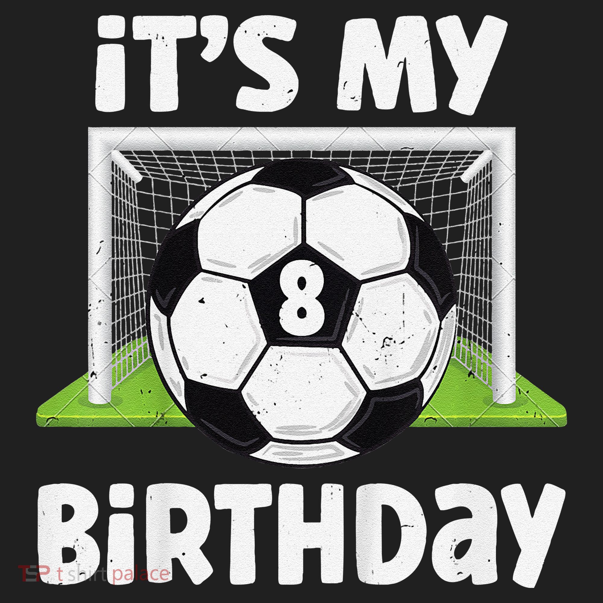 8 Years Old Soccer 8th Birthday Player Bday Party Golf Towel
