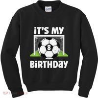 8 Years Old Soccer 8th Birthday Player Bday Party Kids Sweatshirt thumb 0