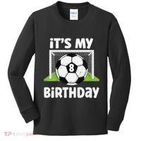 8 Years Old Soccer 8th Birthday Player Bday Party Kids Long Sleeve Shirt thumb 0