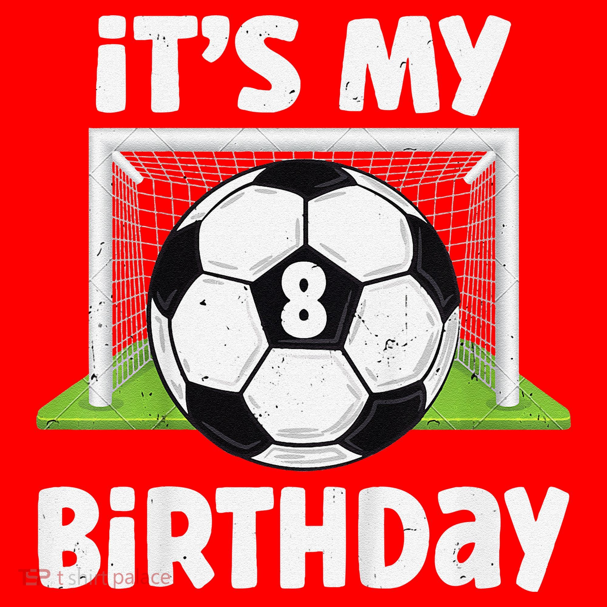 8 Years Old Soccer 8th Birthday Player Bday Party Santa Hat