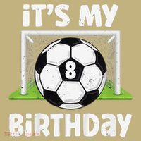 8 Years Old Soccer 8th Birthday Player Bday Party Button thumb 1