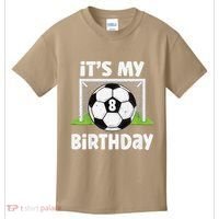 8 Years Old Soccer 8th Birthday Player Bday Party Kids T-Shirt thumb 0
