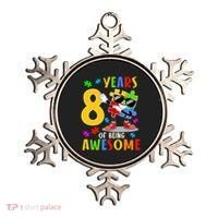 8 Years Of Being Awesome Birthday Dabbing Autism Puzzle Ornament thumb 0