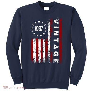 85 Years Old Vintage American Flag 1937 Sweatshirt