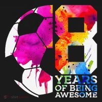 8 Years Of Being Awesome Soccer 8th Birthday Ornament thumb 1